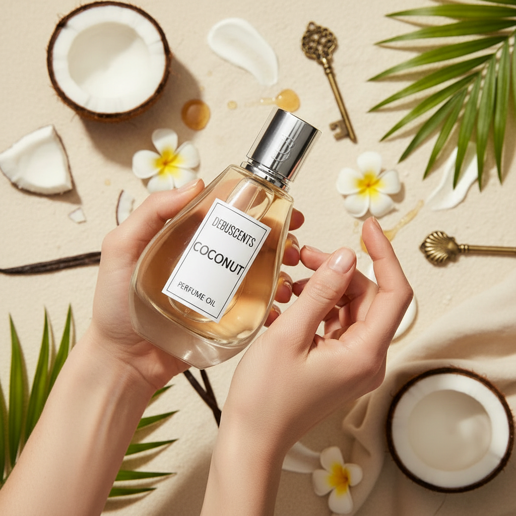 Coconut Perfume Oil with Model